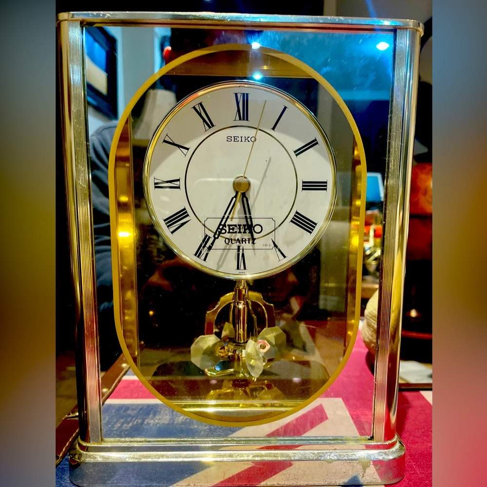 Seiko Gold and Silver Elegant Wall Clock